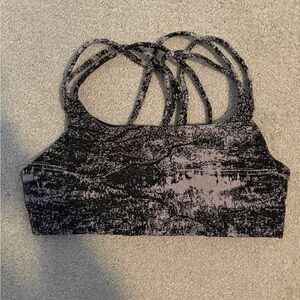 Athleta Black and White Strappy Bra